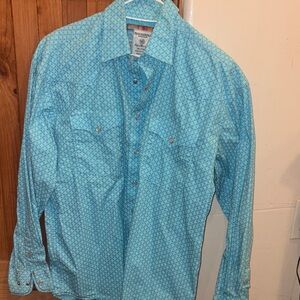 Men's Blue Western Shirt